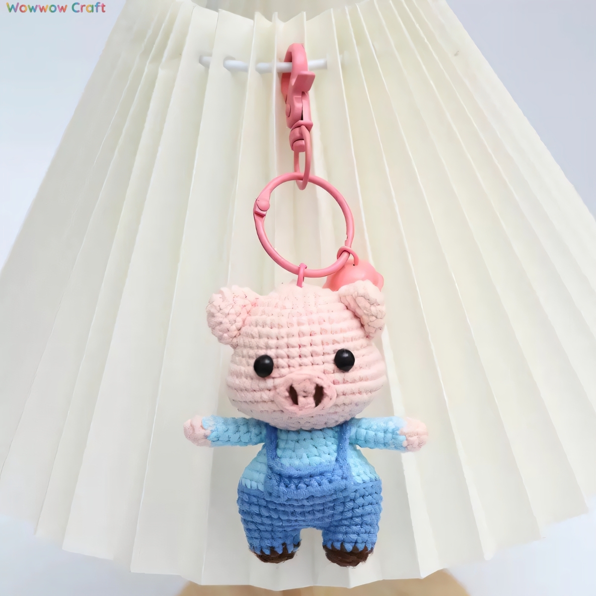 Pendants,Crochet Doll,Cute Handmade Crocheted Little Pig Doll - Hand-Crochet Doll